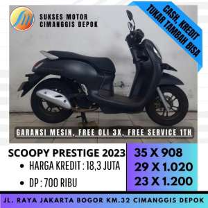 Jual bekas DP 700 SCOOPY PRESTIGE 2023 CASHBACK UPTO700 BERGARANSI SUKSES MOTOR,lokasi di Depok Kota