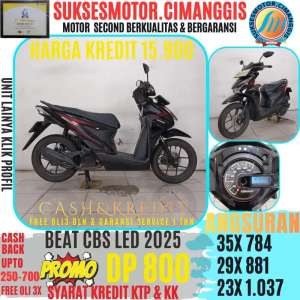 Jual bekas DP 800 BEAT CBS CASHBACK UPTO700RBU FREEOLI3X SUKSESMOTOR,lokasi di Depok Kota