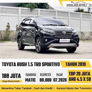 Jual bekas FIRST HAND Toyota Rush 1.5 TRD Sportivo Automatic 2019,lokasi di Jakarta Timur