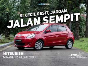 Jual bekas FREE GARANSI MESIN 1 TH MIRAGE 1.2 GLS AT 2013 MERAH,lokasi di Jakarta Timur