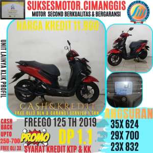 Jual bekas FREEGO 125 DP 1.100 CASHBACK UPTO700RBU FREEOLI3X SUKSESMOTOR,lokasi di Jakarta Timur