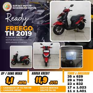 Jual bekas FREEGO 2019 MERAH MULUS BISA CASH KREDIT BERGARANSI DI SUKSES MOTOR,lokasi di Depok Kota