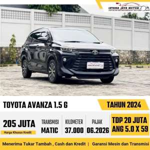Jual bekas FULL RECORD Toyota Avanza 1.5 G Automatic 2024 Hitam,lokasi di Jakarta Barat