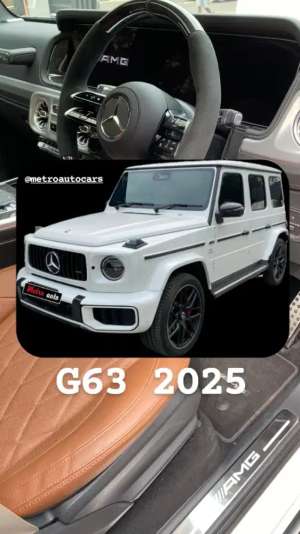 Jual bekas G63 2025 facelift MercedesBenz G63 AMG white magno,lokasi di Jakarta Selatan