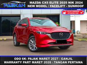 Jual bekas GanjiL PAJAK2027 Bunga4 Odo6k MAZDA CX5 ELITE SUNROOF 2025 NIK 2024,lokasi di Jakarta Utara