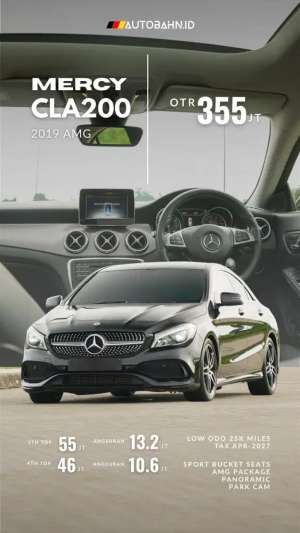 Jual bekas Garang Berkelas Mercedes Benz CLA200 AMG 2018 Panoramic c200 320i x1,lokasi di Jakarta Selatan