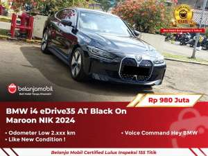 Jual bekas GARANSI 5THBMW i4 i 4 eDrive35 AT Black On Maroon 2024 2025,lokasi di Jakarta Selatan
