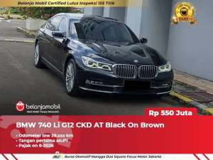 Jual bekas GARANSI 5THBMW 740Li 740 Li G12 CKD AT Black On Brown 2017 2018,lokasi di  ,Jakarta Utara