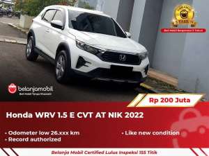 Jual bekas GARANSI 5THHonda WR-V WRV WR V 1.5 E CVT AT Putih NIK 2022 2023,lokasi di Jakarta Utara