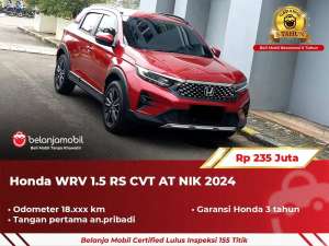 Jual bekas GARANSI 5THHonda WR-V WRV WR V 1.5 RS CVT Sensing AT 20242025,lokasi di Jakarta Barat