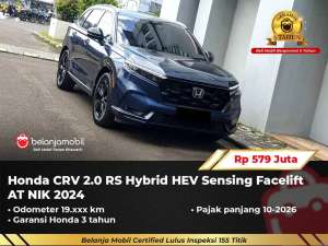 Jual bekas GARANSI 5TH Honda CR-V CR V CRV 2.0 RS Hybrid HEV Sensing 20242025,lokasi di Jakarta Selatan