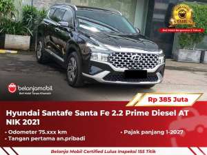 Jual bekas GARANSI 5THHyundai Santafe Santa Fe 2.2 Prime Diesel 20212022,lokasi di Jakarta Utara