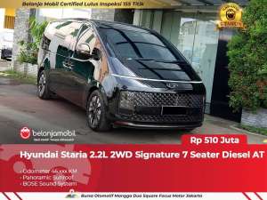 Jual bekas GARANSI 5TH Hyundai Staria 2.2L 2WD Signature 7 Seater AT 2021 2022,lokasi di Jakarta Pusat