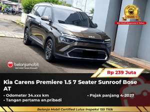Jual bekas GARANSI 5THKia Carens Premiere 1.5 7 Seater Sunroof 20242025,lokasi di Jakarta Selatan
