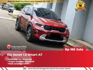 Jual bekas GARANSI 5THKia Sonet 1.5 Smart AT 20222023,lokasi di Jakarta Barat