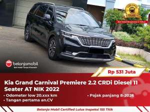 Jual bekas GARANSI 5THKia Grand Carnival Premiere 2.2 11 Seater 20222023,lokasi di Tangerang Kab.