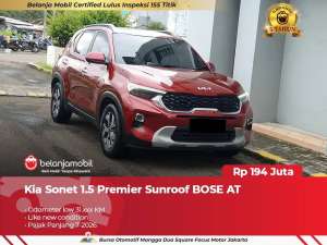 Jual bekas GARANSI 5THKia Sonet 1.5 Premier Sunroof BOSE AT 2022 2023,lokasi di  
