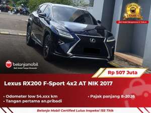 Jual bekas GARANSI 5THLexus RX 200 RX200 F-Sport F Sport 4x2 AT 20172018,lokasi di Semarang Kota