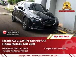 Jual bekas GARANSI 5THMazda CX-3 CX3 CX 3 2.0 Pro Sunroof AT 20212022,lokasi di Jakarta Pusat