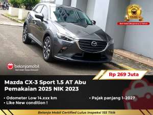 Jual bekas GARANSI 5THMazda CX-3 CX3 CX 3 Sport 1.5 AT Abu 20232024,lokasi di Jakarta Selatan