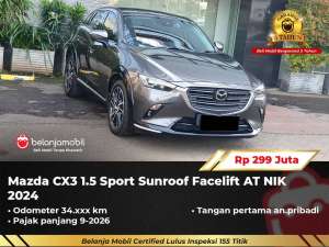 Jual bekas GARANSI 5TH Mazda CX-3 CX3 CX 3 1.5 Sport Sunroof Facelift 20242025,lokasi di Tangerang Kota