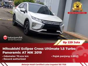 Jual bekas GARANSI 5THMitsubishi Eclipse Cross Ultimate 1.5 Turbo 20192020,lokasi di Jakarta Utara
