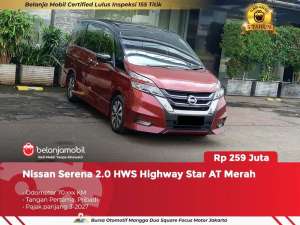 Jual bekas GARANSI 5THNissan Serena 2.0 HWS Highway Star AT Merah 20222023,lokasi di Jakarta Utara