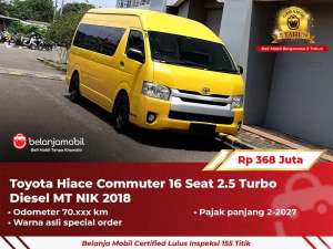 Jual bekas GARANSI 5THToyota Hiace Commuter 16 Seat 2.5 Diesel MT 2018 2019,lokasi di Jakarta Utara