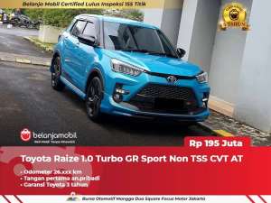 Jual bekas GARANSI 5THToyota Raize 1.0 Turbo GR Sport Non TSS AT 20242025,lokasi di  ,Jakarta Timur