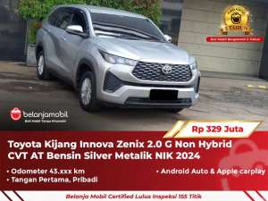 Jual bekas GARANSI 5THToyota Zenix 2.0 G Non Hybrid CVT AT Bensin 20242025,lokasi di  ,Jakarta Timur