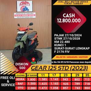 Jual bekas GEAR 125 STD 2023 CC 0 KREDIVO TOKPED SPAYLATER INDODANA GOPAYLATER,lokasi di Depok Kota