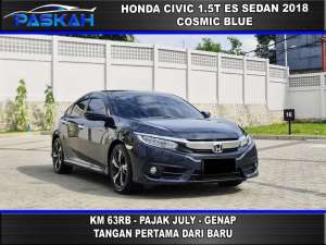 Jual bekas genap Bunga5 Km63k PAJAKJULi Honda Civic ES Sedan 2018 Civic 2018,lokasi di Jakarta Utara