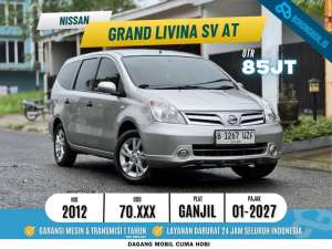 Jual bekas Grand Livina sV AT 2012 Abu2 Metalik,lokasi di Tangerang Kota