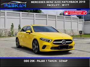 Jual bekas HatchBack Odo29k Tax27 Mercedes Benz A 200 2019 hatch back a200 2019,lokasi di Jakarta Pusat