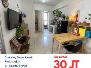 HFN0251 apartemen Greenbay tower Akasia 2BR furnish lantai 20 Pluit Jakarta Utara lokasi di Jakarta Utara, tersedia melalui melalui situs Olx