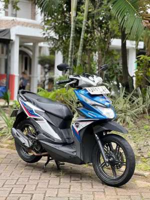 Jual bekas Hond Beat Eco Biru Putih tahun 2017,lokasi di Tangerang Kota