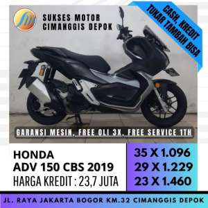 Jual bekas HONDA ADV 150 CBS 2019ANGSURAN RINGAN UNIT BERGARANSI SUKSES MOTOR,lokasi di Depok Kota