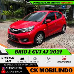 Jual bekas Honda All New Brio E CVT Matic 2021 Plat AA ISTIMEWA DP minim,lokasi di Surakarta Kota
