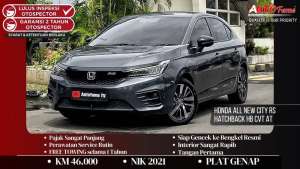 Jual bekas Honda All New City RS Hatchback HB CVT AT NIK 2021 Akhir Gray On Black,lokasi di Jakarta Pusat
