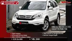 Jual bekas Honda All New CRV 2.4 I-VTEC Facelift NIK 2010,lokasi di Jakarta Pusat