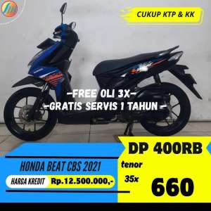 Jual bekas HONDA BEAT CBS 2021 KREDIT DP 400RIBU ANGSURAN SANGAT RINGAN KTPKK,lokasi di Jakarta Timur