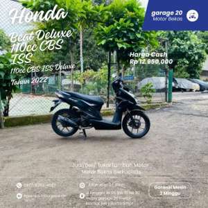Jual bekas Honda Beat Deluxe 110cc CBS ISS Esp Fi Tahun 2022,lokasi di Bekasi Kota