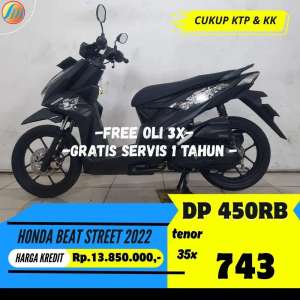 Jual bekas HONDA BEAT STREET 2022 DP HANYA 450RIBU ANGSURAN SANGAT RINGAN KTPKK,lokasi di Depok Kota