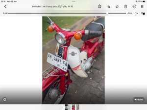 Jual bekas Honda C70 th 1978 merah antik tangan 1 dari baru,lokasi di Semarang Kota