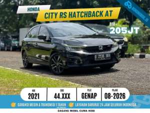 Jual bekas Honda City RS Hatchback AT 2021 hitam,lokasi di Tangerang Kota
