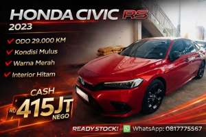 Jual bekas Honda Civic RS 1.5 turbo th 2023,lokasi di Jakarta Selatan