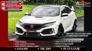 Jual bekas Honda Civic Type R FK8 NIK 2019 306dk 400Nm 2.0 Turbocharger,lokasi di Jakarta Selatan