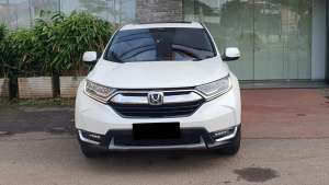Jual bekas Honda CR-V 1.5L Turbo Prestige 2017 putih km 75ribuan sunroof,lokasi di Jakarta DKI