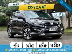 Jual bekas Honda CRV 2.4 Facelift AT Hitam Metalik 2015,lokasi di Tangerang Selatan Kota