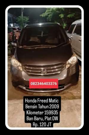 Jual bekas Honda Freed MaticBensin Tahun 2009Kilometer 159935Ban Baru, PlatDW,lokasi di Makassar Kota